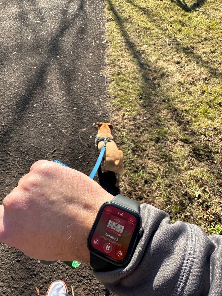 View of Apple Watch outside.
