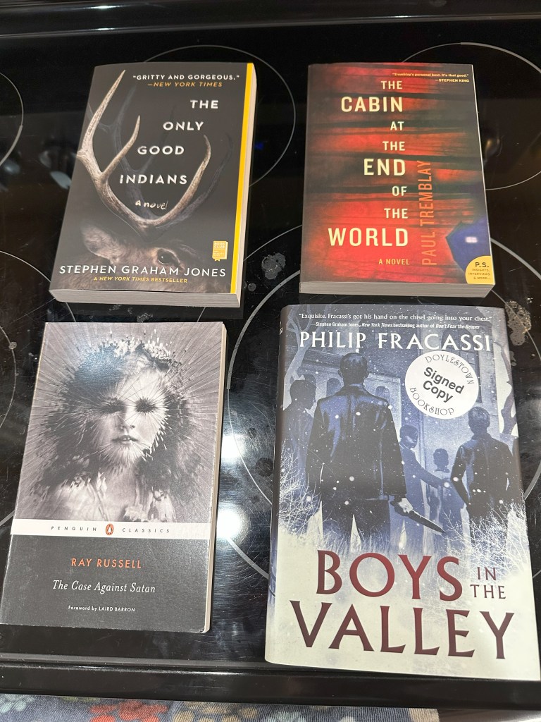 Four horror books I picked up.