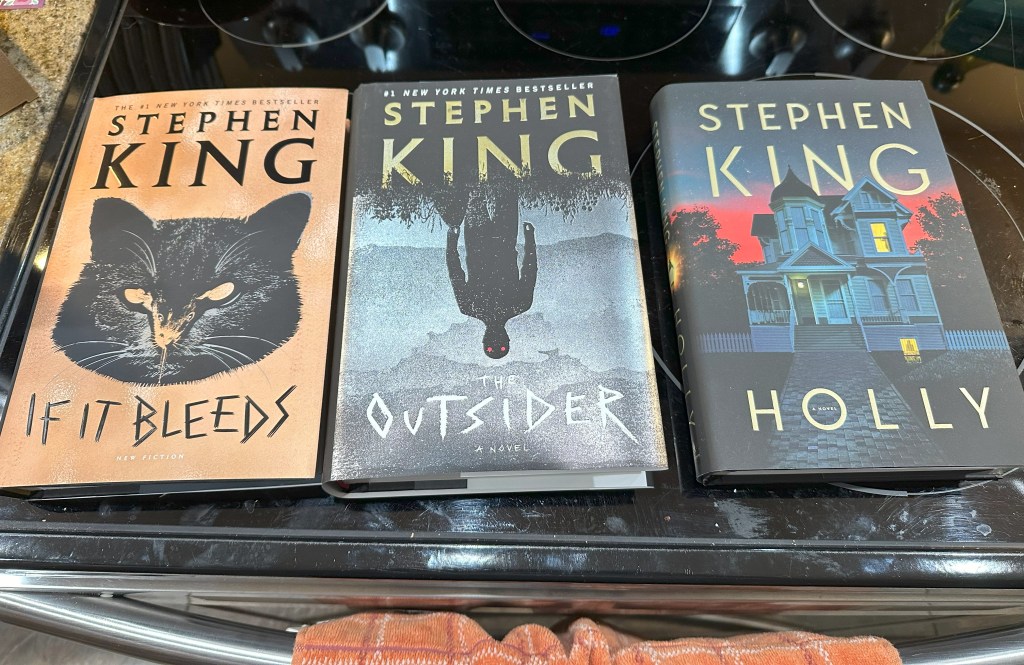 Three books by Stephen King.